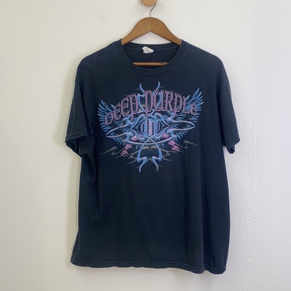 Quail Hollow - Vintage Deep Purple Band Shirt in Black and Purple Size XL - Picture 6 of 11